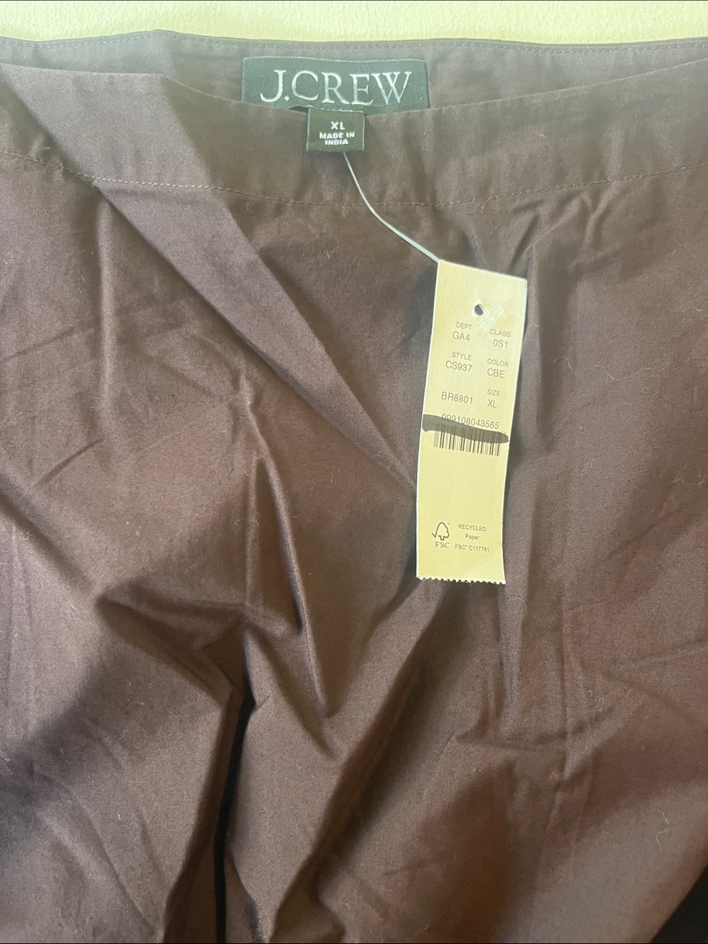 J.Crew NWT Smocked eyelet-hem dress in cotton poplin - Chocolate Berry - Picture 7 of 10